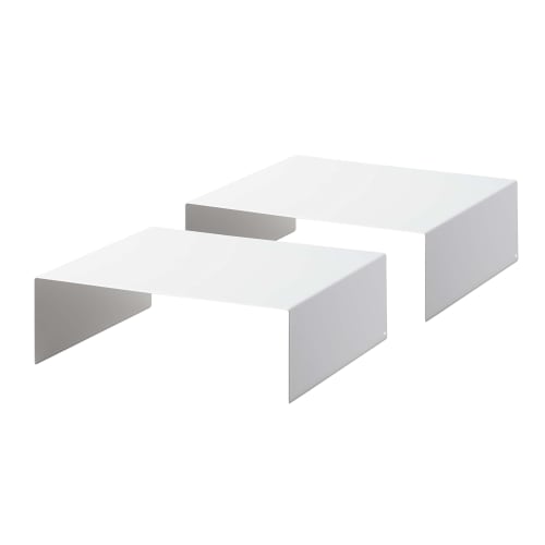Yamazaki Under-Box Storage Rack, Set of 2, White, Approx. W31 x D27 x H10cm, Tower Storage, Effectively Utilizes Dead Space, Gap Storage, 5566
