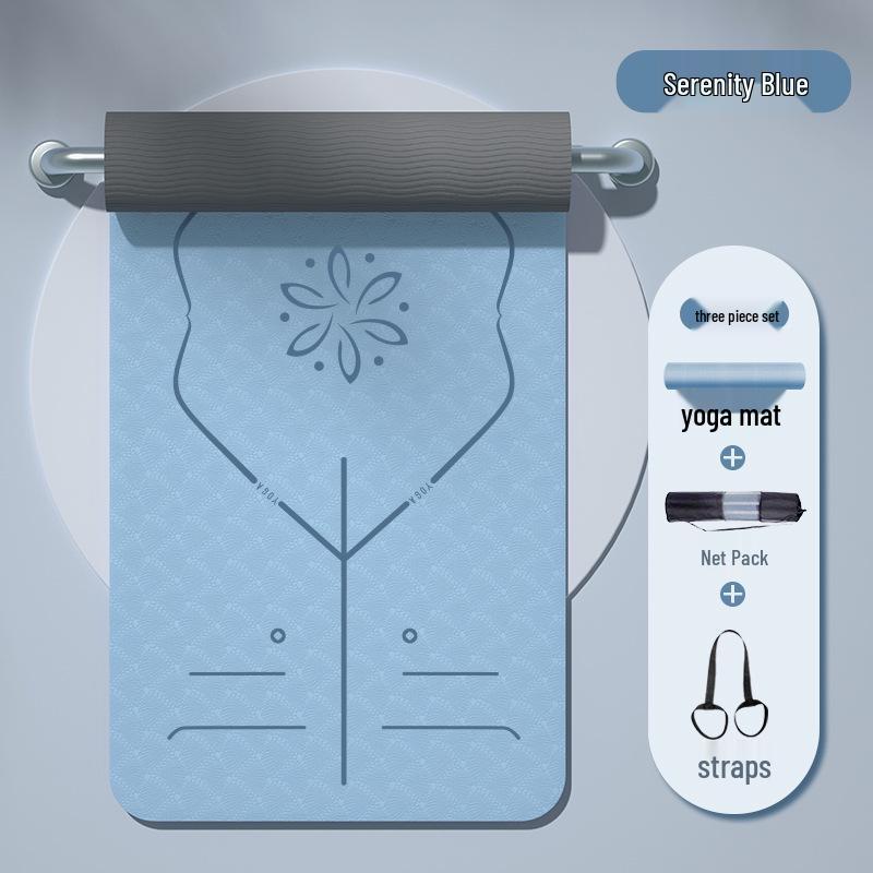 10mm Thick Non-Slip TPE Yoga & Fitness Mat for Sound Insulation & Shock Absorption