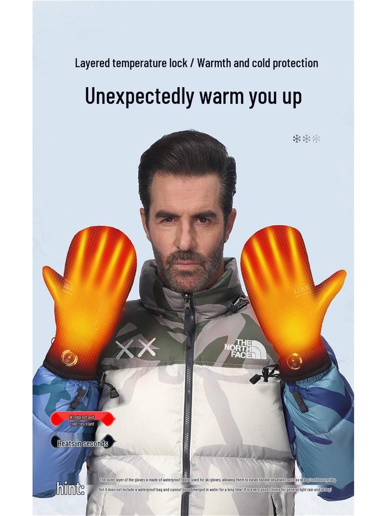Self-Heating Electric Thermal Gloves - Waterproof for Winter Riding