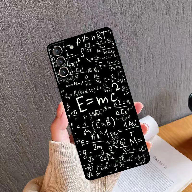 

E mc2 Formula Math Funny Science Case For Samsung Galaxy S23 S22 S21 Ultra S9 S10 Note 10 Plus Note 20 Ultra S20 FE Cover Galaxy S22Ultra