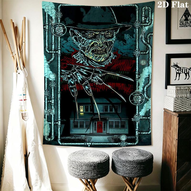 Horror Movie Characters Tapestry Tapestry Background Cloth Fashion Print Homestay Soft Decoration Tapestry Background Wall Hanging Cloth