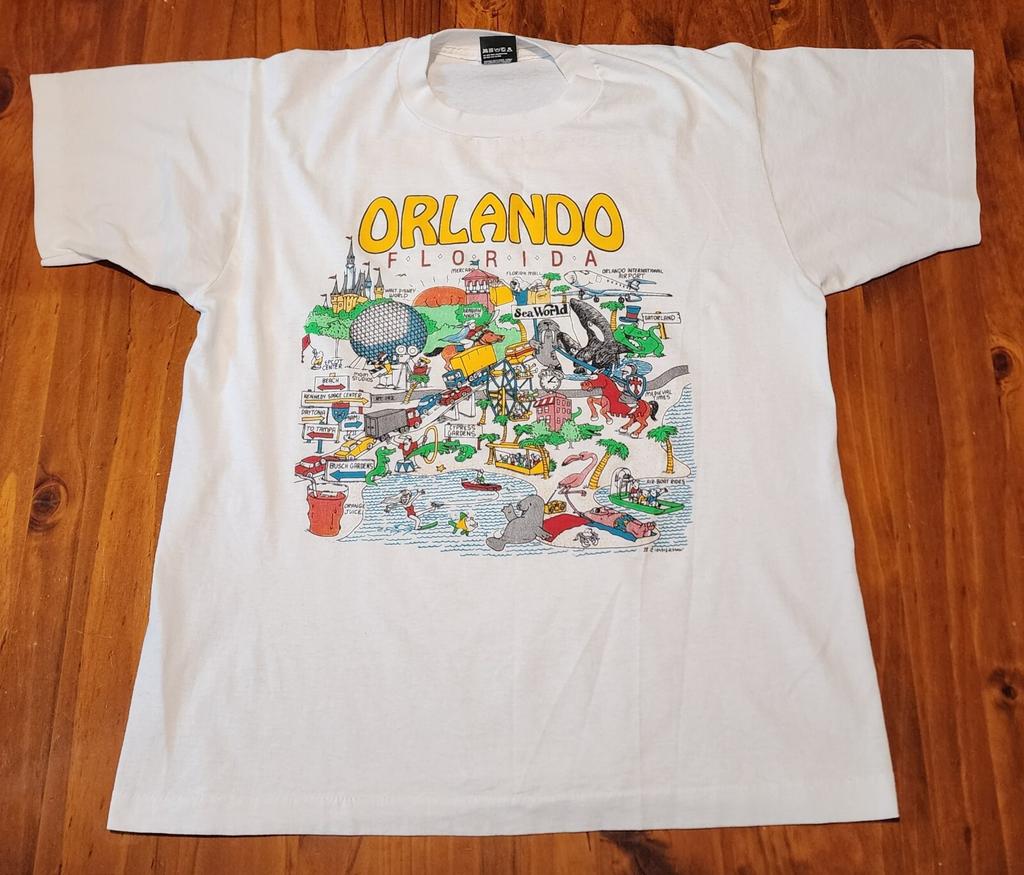 Vintage Orlando Florida Tee XL Screen Stars Best Single Stitch Destinations USA