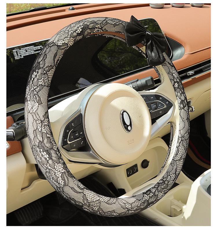 Exquisite Lace Car Steering Wheel Cover: Universal, Non-slip & Wear-resistant for All Seasons