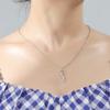 Moderne minimalistische Persönlichkeit Trendiger Zylinder-Anhänger Halskette Damenschmuck