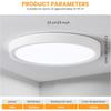 23cm LED Ceiling Light Bathroom Light 24W 2664lm 120W Equivalent 6500K Cool White IP44 Waterproof Small Modern Ultra Thin Round Flush for Kitchen