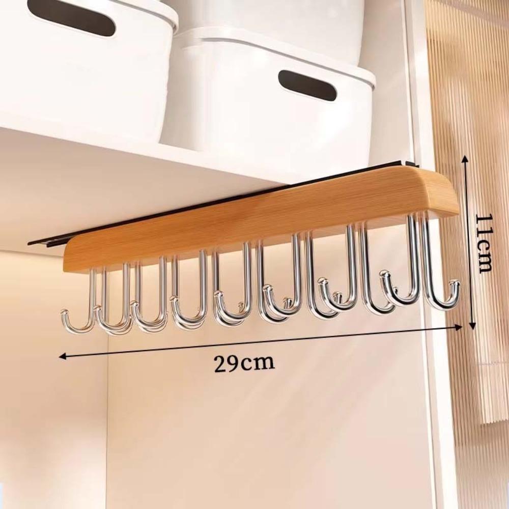 Wood Hat Storage Hanger 16 Hooks Clothes Hanger New Underwear Storage Rack  Home