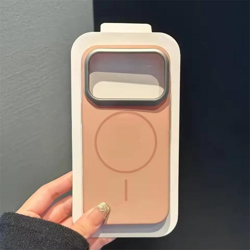 Matte Hard PC Magnetic Phone Case For iPhone 17 Air 16 15 14 13 12 11 Pro Max Plus For Magsafe Blade Lens Shockproof Armor Cover