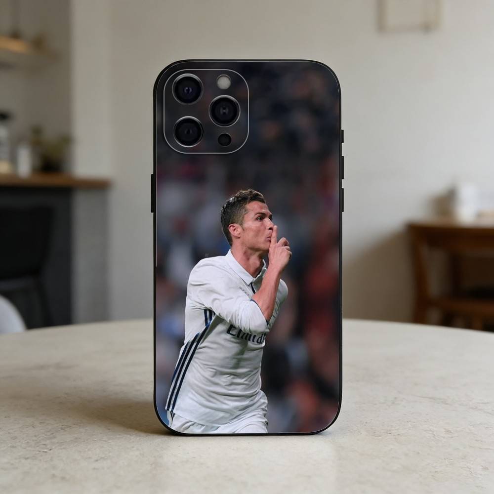 R-ronaldo קריר cr7 כיסוי טלפון סיליקון שחור רך לאייפון 17,16,15,14,13,12,11,SE,פלוס פרו מקס