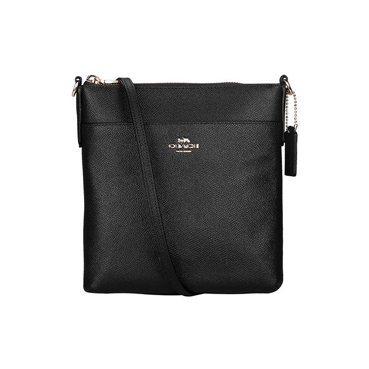 

New COACH Kitt Cross Stitch Leather Messenger Bag Shoulder Bag Crossbody Bag Small Size Women s Black 41320-GDBLK 20.1*3.0*21.1CM