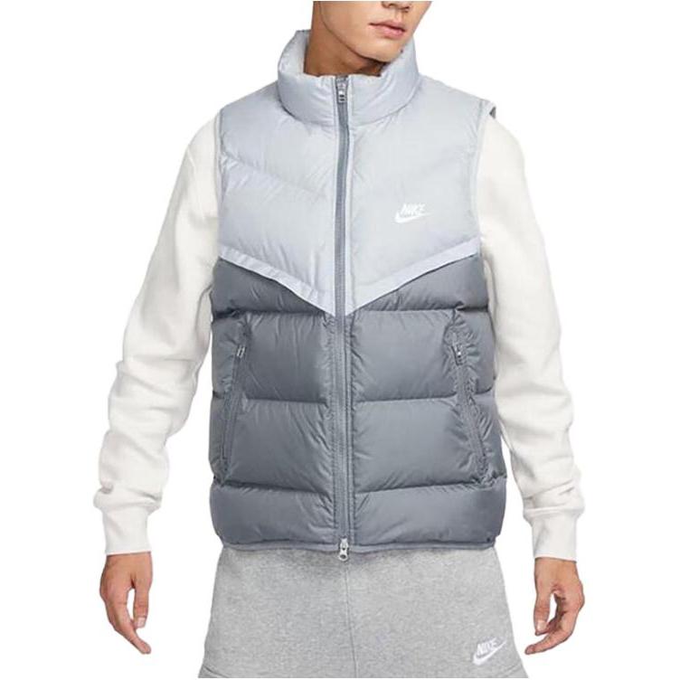 New Nike Down Vest Men's Gray FB8184-077