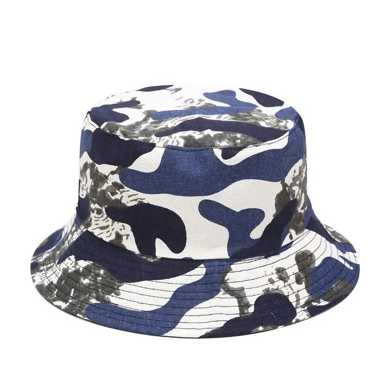 

Spring and Summer Cotton Print Bucket Hat Fisherman Hat Outdoor Travel Sun Cap for Men and Women 98