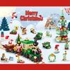 Christmas Theme Christmas Tree Train Building Blocks 544pcs, 6in1 Set, Kids Science Toy, Family Gathering, Birthday Gift