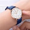 Stylish Women's Wristwatch In Blue, Waterproof, Ultra-thin, with a Leather Strap, Analog, Small, Simple Dial, Easy To Read, Slim, Lightweight, and