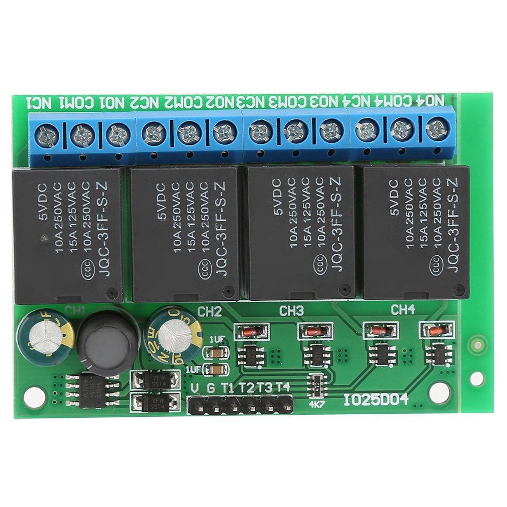 

4 Channels Flip Flop Low Pulse Trigger Self locking Relay Module 624VDC