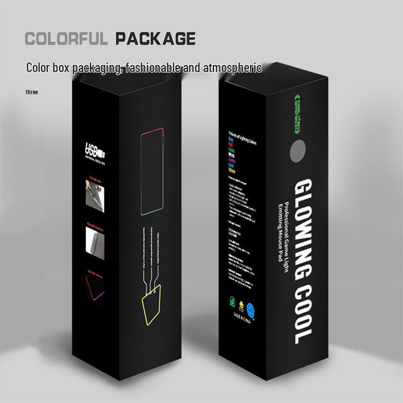 RGB Glowing Cartoon Gaming Mouse Pad - Thick, Non-Slip LED Desk Mat