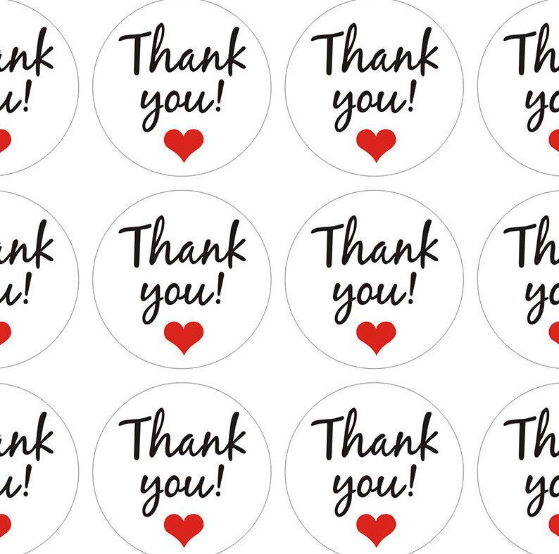 60pcs Thank You Stickers Gift Sealing Wraps Present Decoration Cookie Bag Labels Scrapbooking
