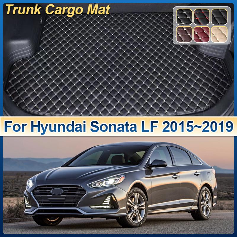 For Hyundai Sonata DN8 2020~2025 Leather Car Trunk Mat Cargo Boot Mats Storage Cushion Carpet Pad Interior Auto Accessories 2022