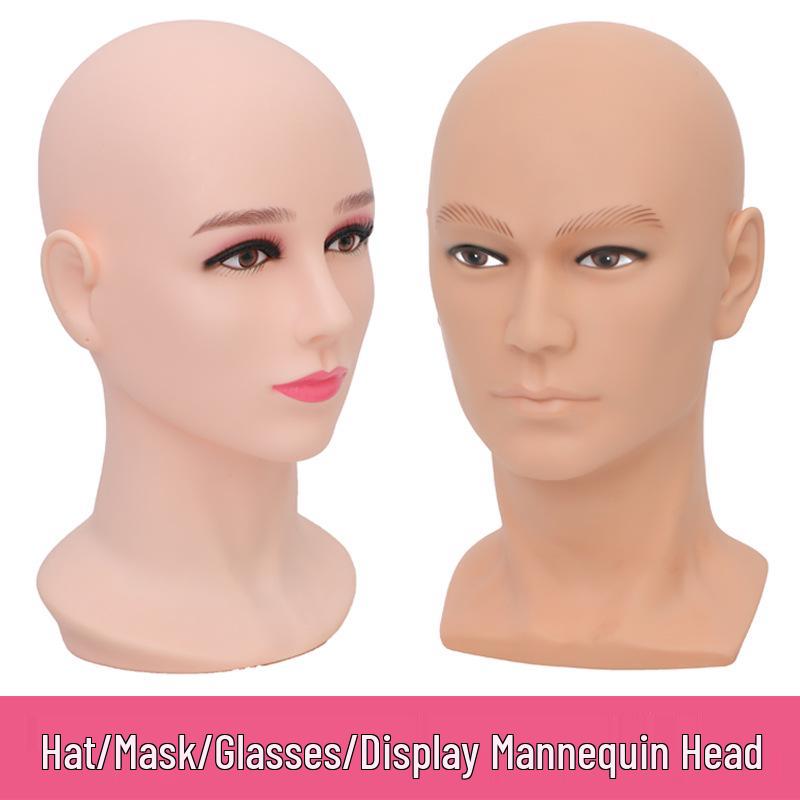 

Bald Mannequin Head for Displaying Helmets, Glasses, Scarves, Hats, and Goggles