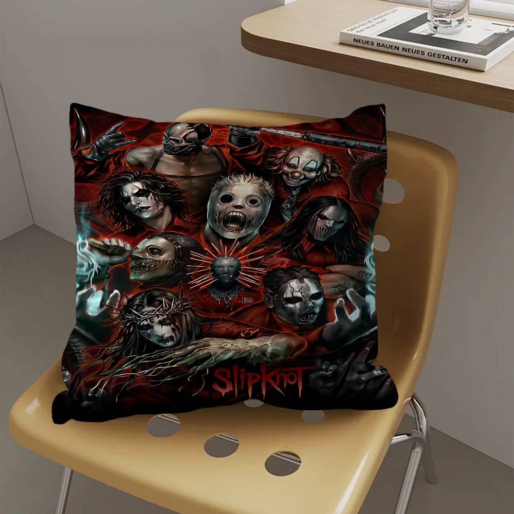 Band Rap Music S-Slipknot Cushion Cover Inches Farmhouse Decor Home Throw Pillow Covers For Couch Decorations