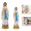 Catholic Virgin Mary Figurine Statue Hand Painted Lightweight Decorative Multipurpose Resin Religious Craft Desktop Ornament