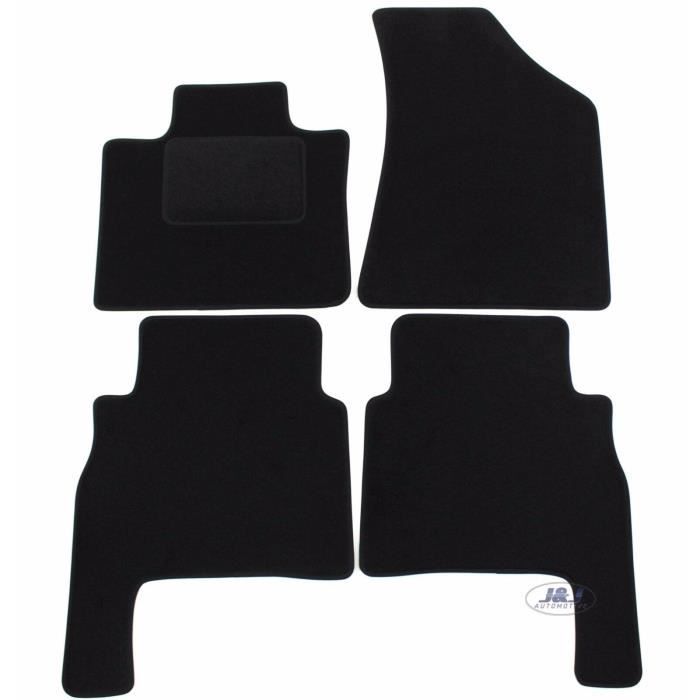 Tapis De Sol Noir Velours - J&amp;J AUTOMOTIVE - Kia Sorento 2009-2012 - Sur Mesure - Antidérapant - Imperméable
