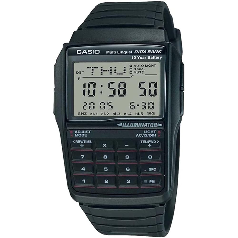 [Casio] CASIO Data Bank Digital Men s Watch DBC-32-1A with Genuine Box, Overseas Model, Black, Bl...