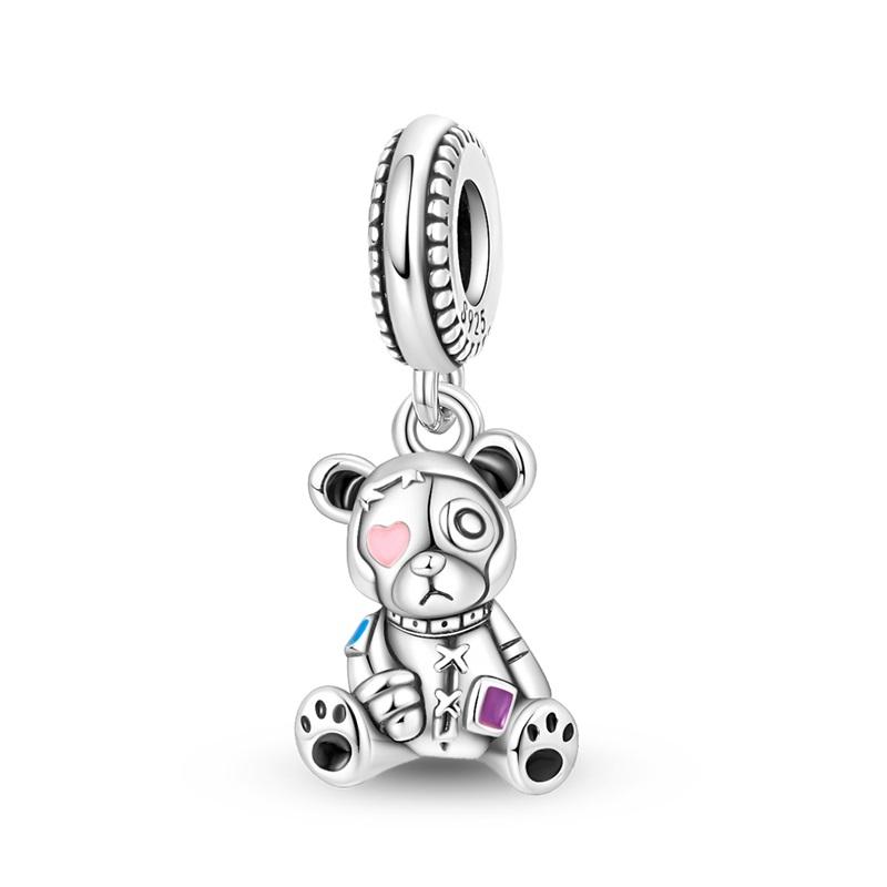 Copper Cute Ghost Beads & Cat Pumpkin Head Dangle Charm Fits Bracelet Halloween Pendant Accessories Gifts