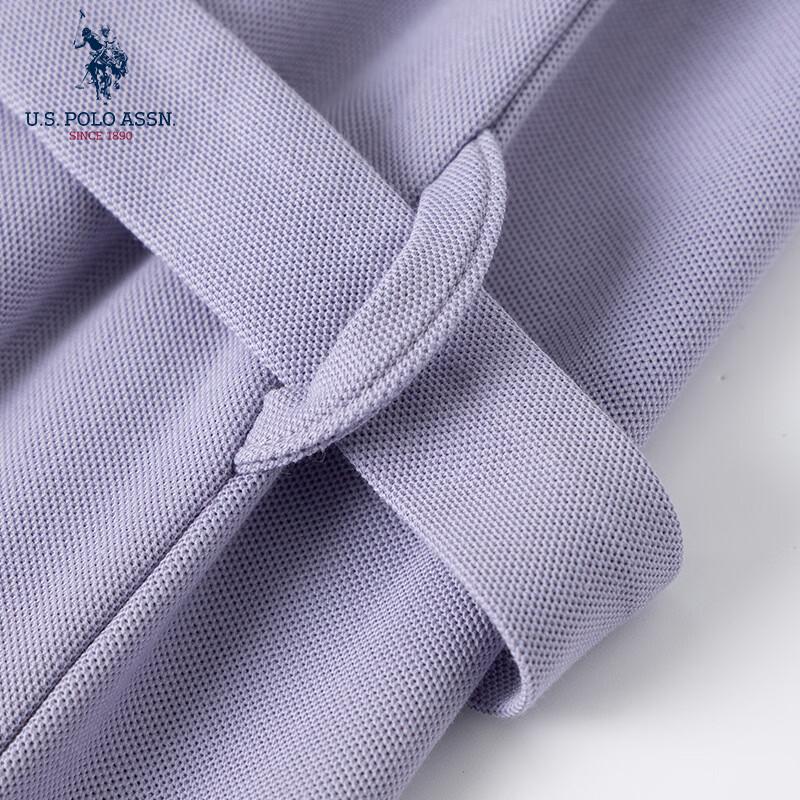 U.S. Polo Assn. שמלת פולו מידי עם קפלים לנשים
