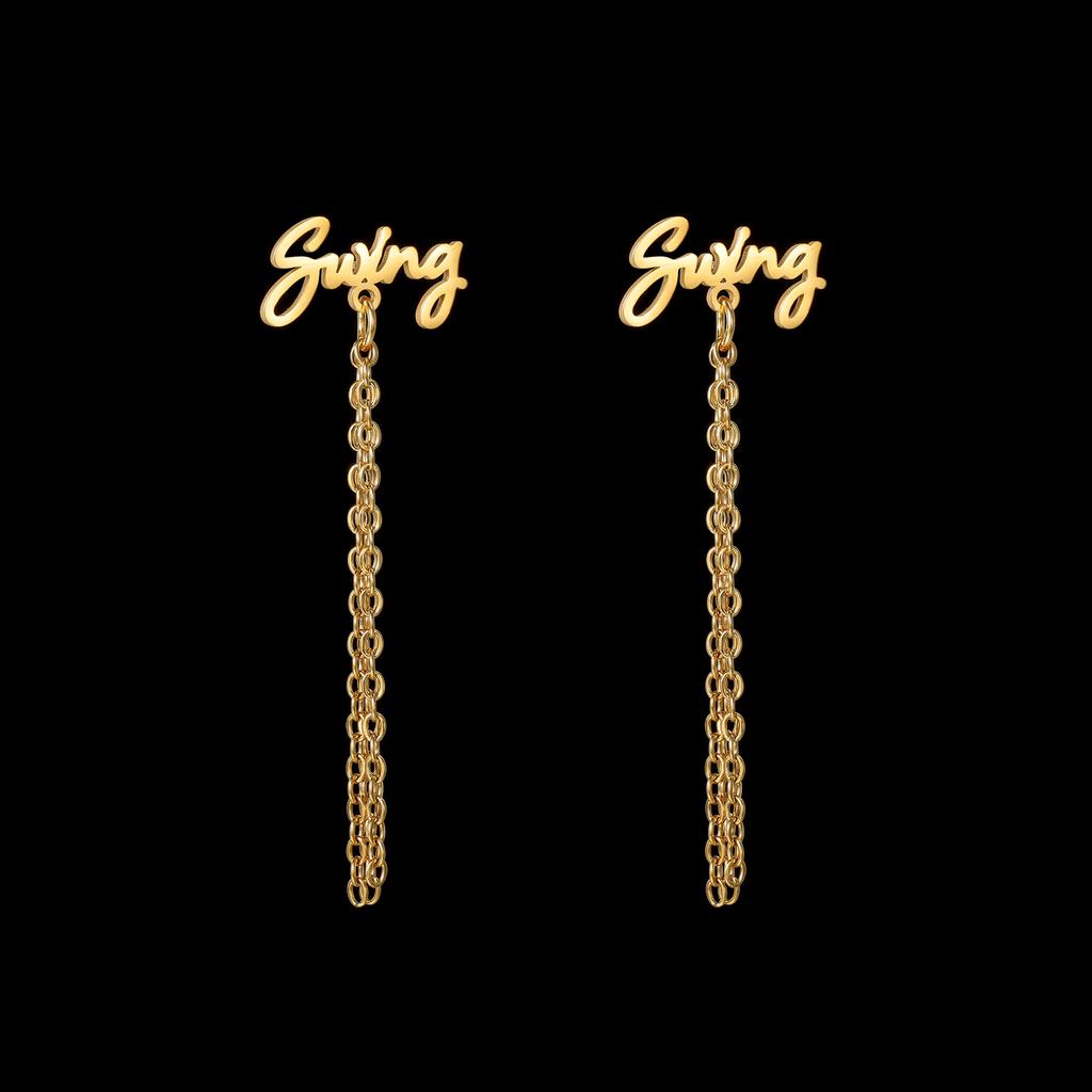 Atoztide Custom Name Earring for Women Girl Stainless Steel Jewelry Handmade Beads Flower Earring Personalized Birthday Gift