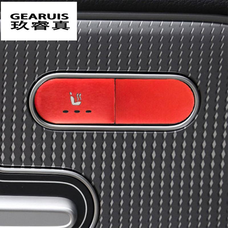 Autositzheizungsknopf-Abdeckungsaufkleber für Mercedes Benz ABCE-Klasse W177 W247 W205 W213 GLE W167 GLB X247 GLA H247 GLA