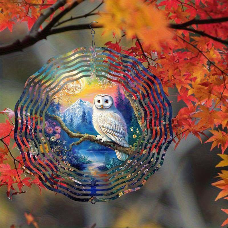 10 Zoll Hängender Windspinner mit 360-Grad-Haken für Balkon-Gartendekor Frühling Sommer Außendekoration