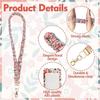 Scrunchie Lanyard Breakaway with ID Badge Holder - Floral Style Stretchy Lanyards with ID