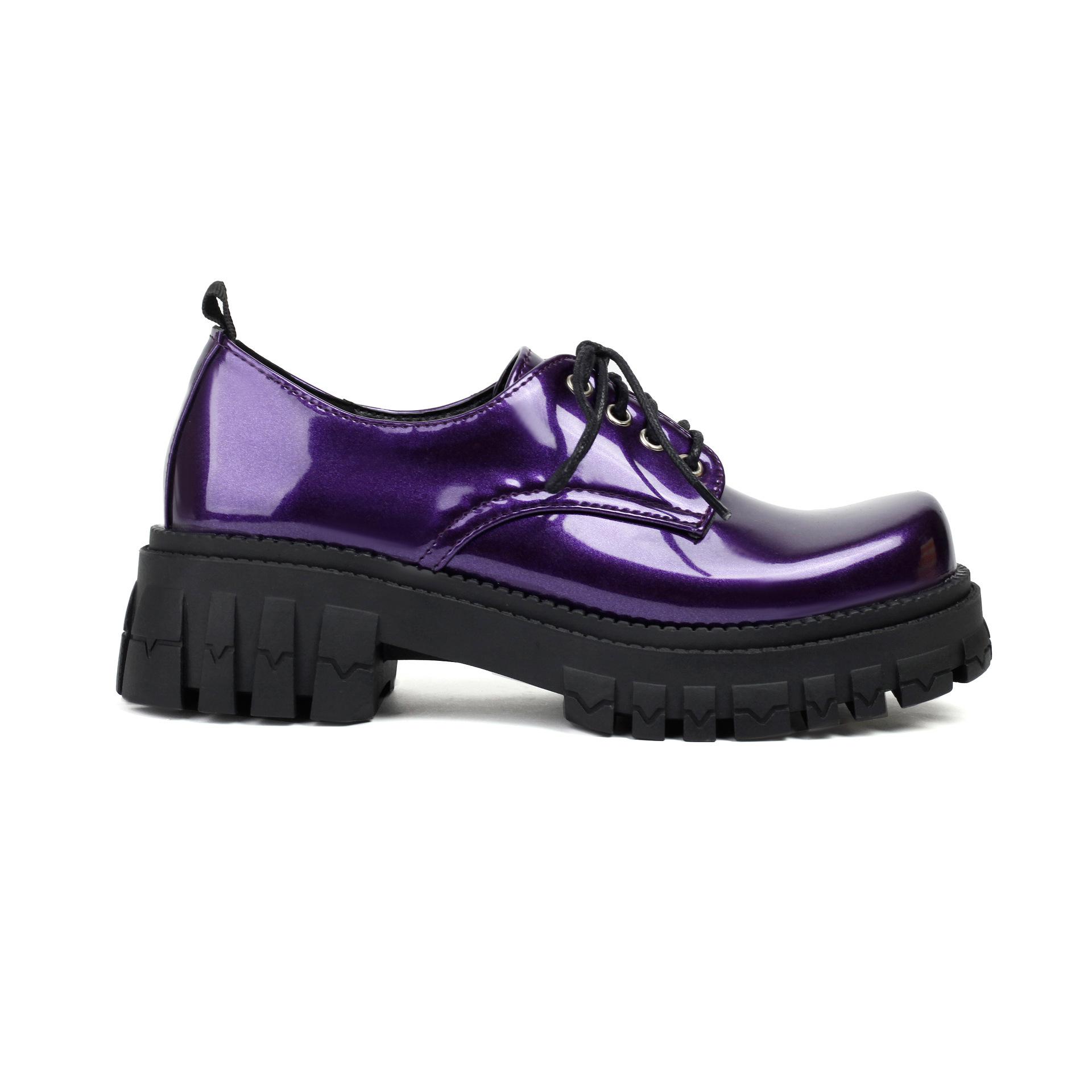 

Яркая кожаная платформа маленькие кожаные туфли новые британские Мэри Джейн маффин и туфли для jk-формы женские 39 фиолетовый