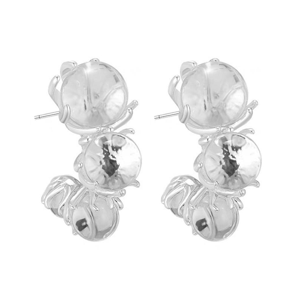 Elegant Clear Bead Earrings for Women Simple Design Lightweight and Comfortable Perfect for Daily Wear or Special Occasions