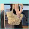 Large Capacity Woven Straw Tote Bag For Women Stylish Beach And Everyday Use
