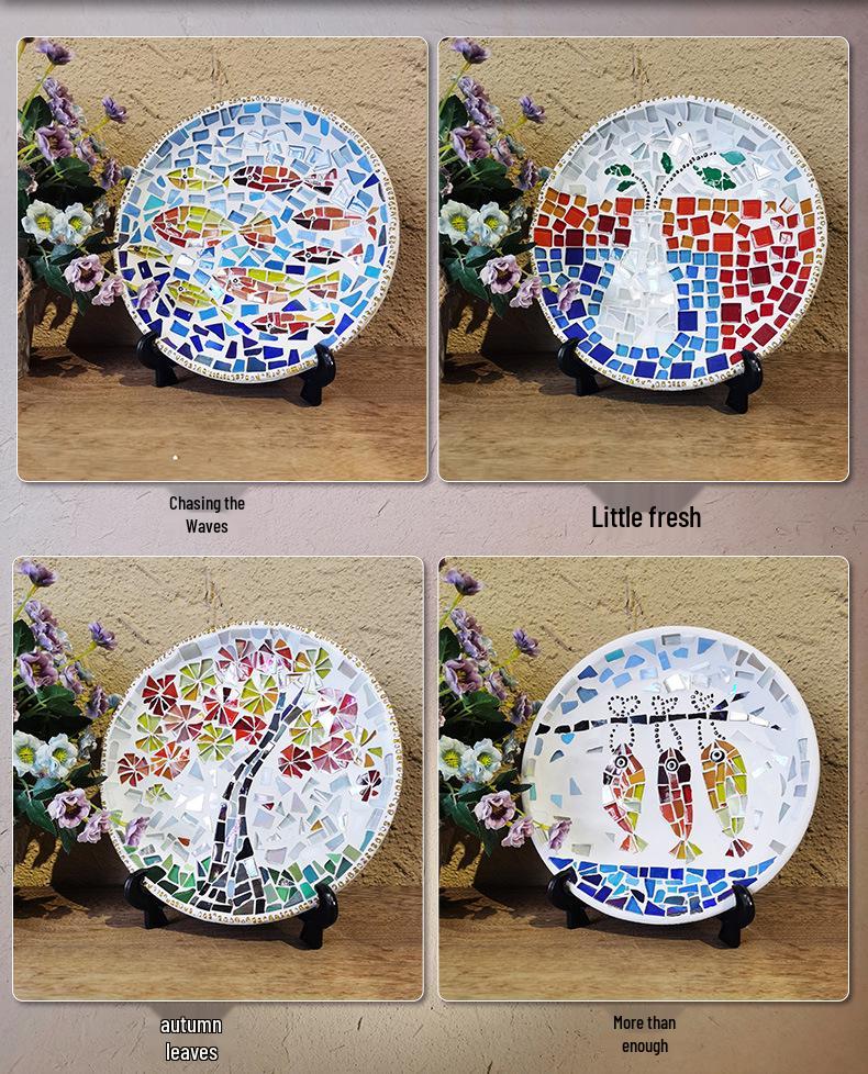 DIY Mosaic Plate Kit: Team Building, Children's Gifts, Parent-Child Educational Decor, Ornaments & Toys.