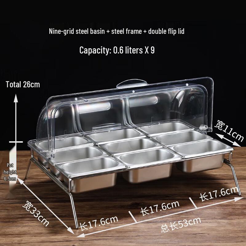 Stainless Steel Flip Lid Buffet Food Cover