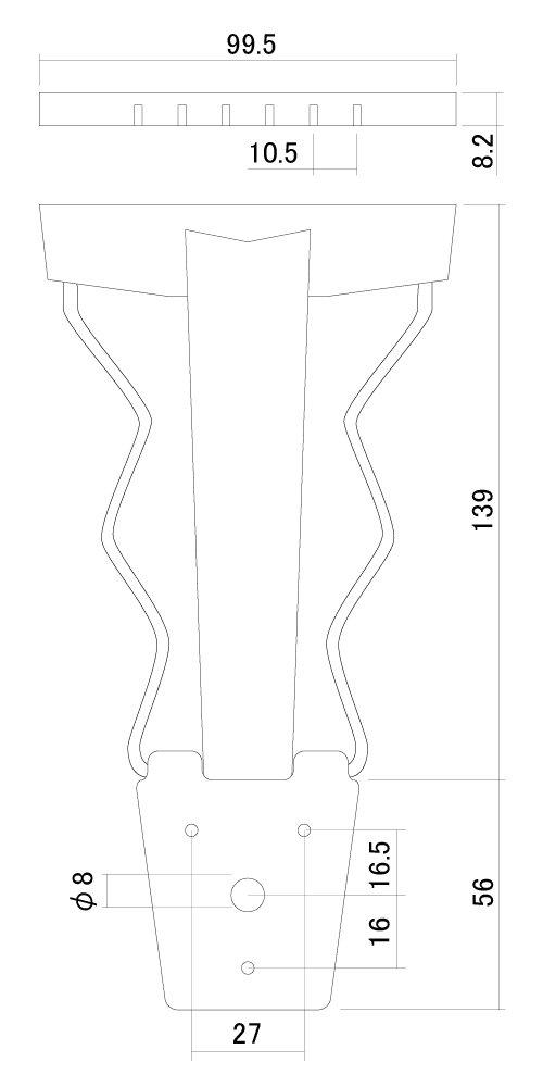 Scud 175 Type Tailpiece Chrome TP-175CS