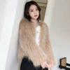 Internet Celebrity Fur Coat Female Whole Leather Real Raccoon Hair Woven Autumn and Winter Short Medium and Long Fur Female Winter Fur Integrated