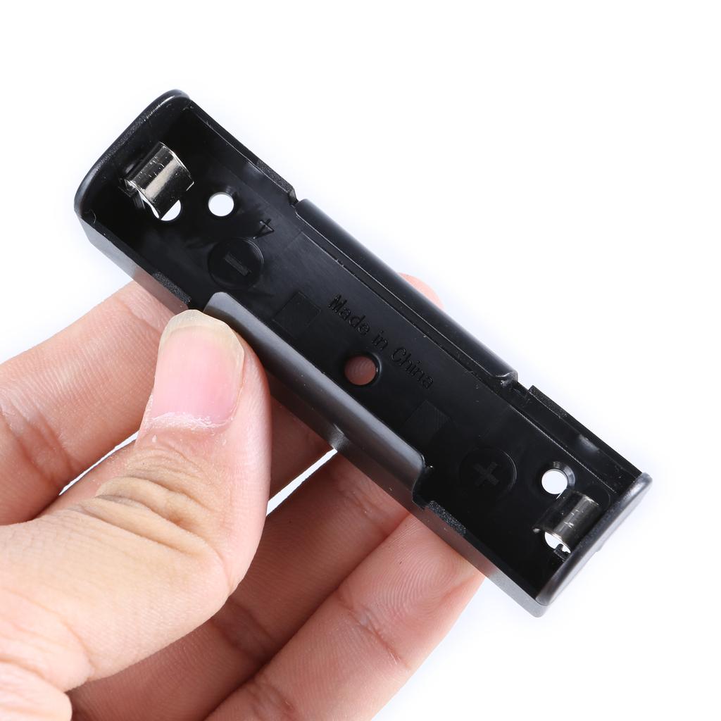 18650 Battery Holder Case Box with Shrapnel Single Slot Battery Storage Box Organiser 1-Slot Solderless with Hard Pin