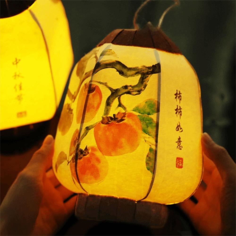 Vintage Lantern Material Kit Luminous Children Holding Lantern Lantern Festival
