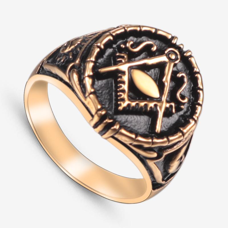 

2026 European and American Fashion Sun and Moon Titanium Steel Ring, Simple Men s Ring Jewelry 8