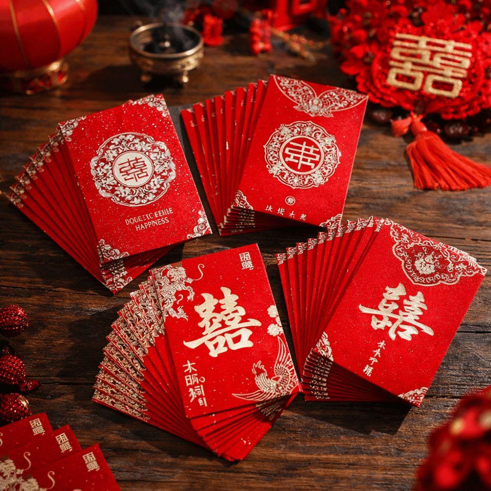 80Pcs Mini Luck Money Bag Traditional Money Pocket Wedding Pocket Hongbao  Spring Festival