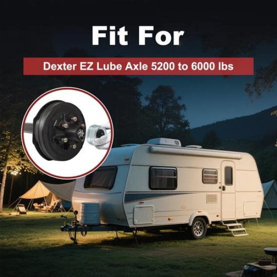 4pc 2.44" Trailer Axle Wheel Hub Bearing Dust Cap Hub for Dexter EZ Lube Axle