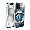 iPhone 15 Case, Elite Glass, Glass Back, Ice Dragon Eye, Silver