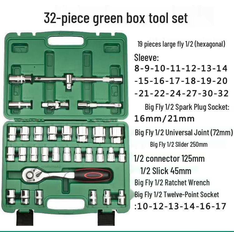 Multifunktionales T-Typ Sechskant-Steckschlüssel-Set für Autoreparatur und Reifenwechsel