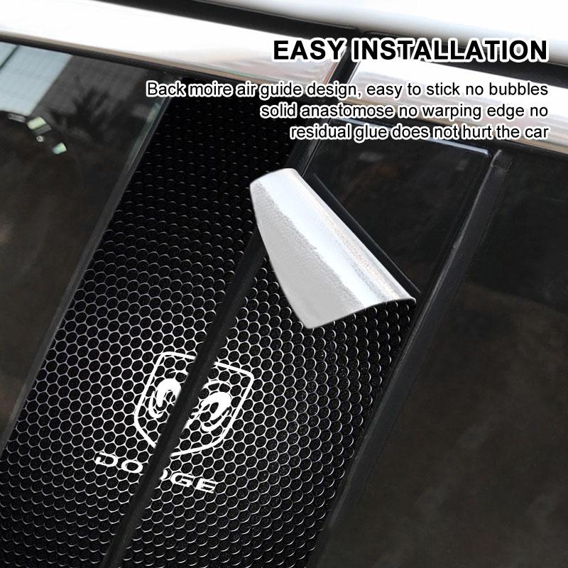 Car Emblem Center Pillar Sticker Auto Door Decorative Stickers for Dodge SRT Charger Ram Caravan Journey 1500 Durango Challeager NITRO