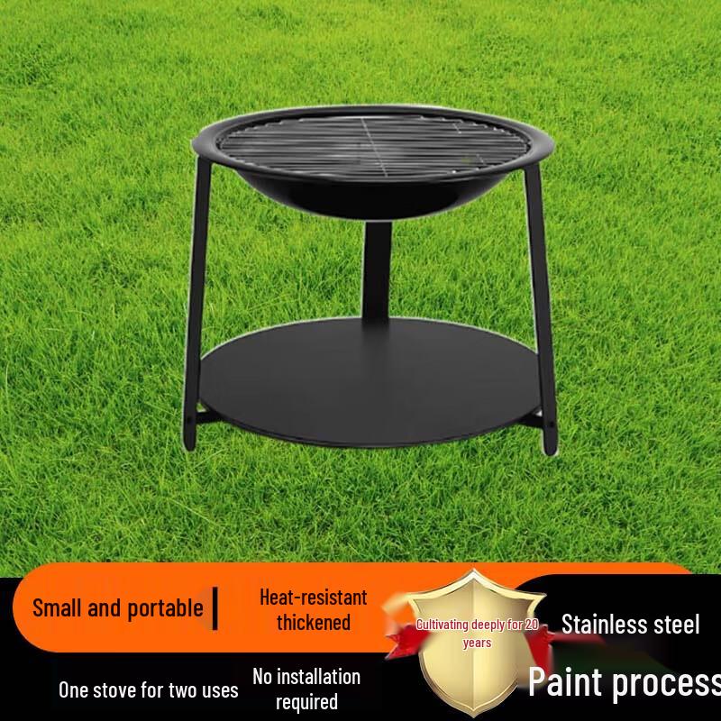 Outdoor Enclosed Charcoal Grill & Heater Set