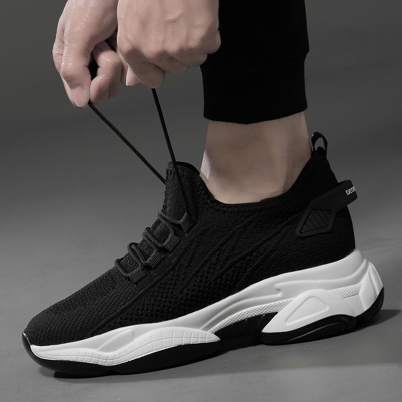 Fashion Summer Sneakers Men Elevator Shoes Height Increasing Shoes for Man Insoles 6CM Hidden Heels Sports Inner Heightening Shoes