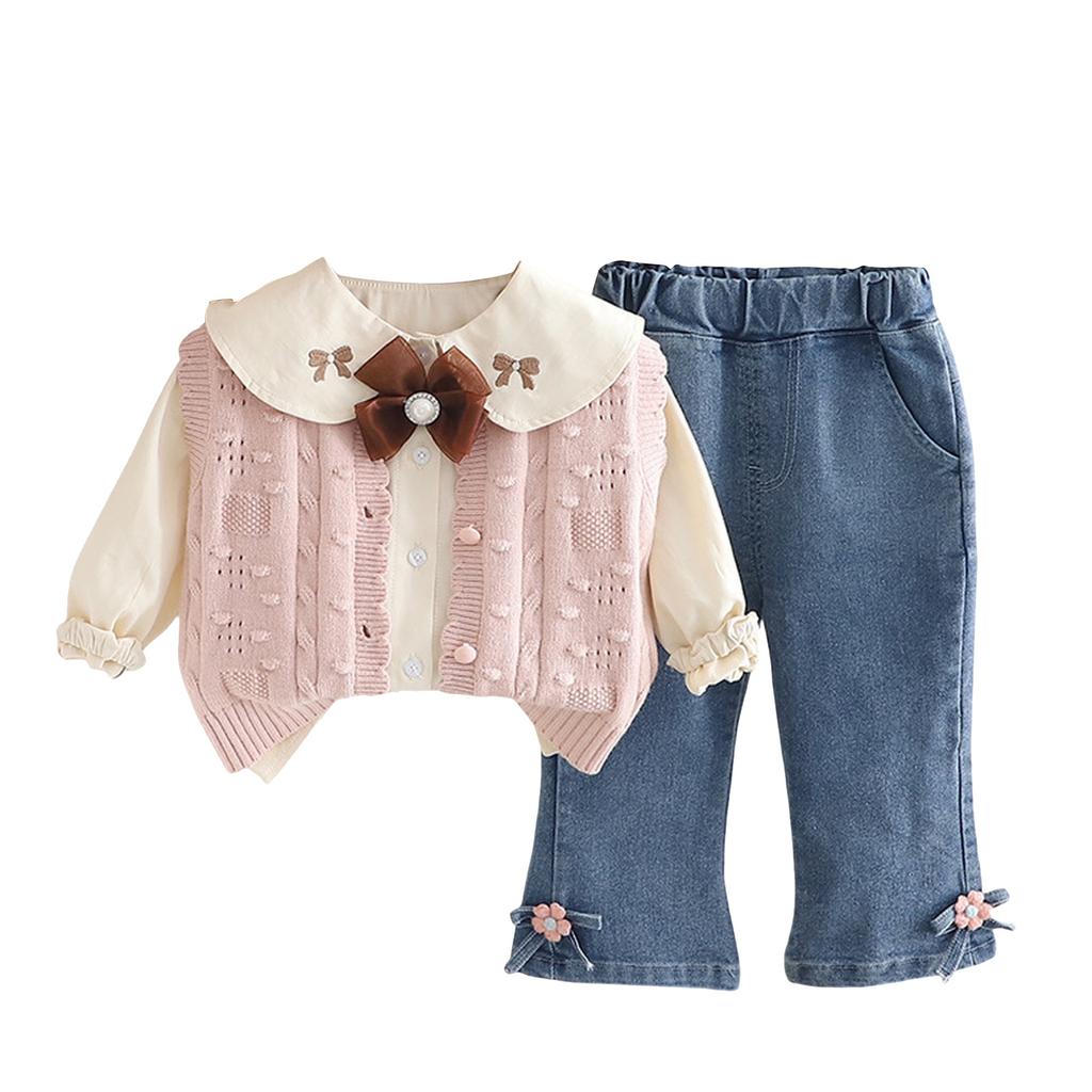 Kids Casual Long-Sleeve Set, Comfortable Daily Wear Outfits